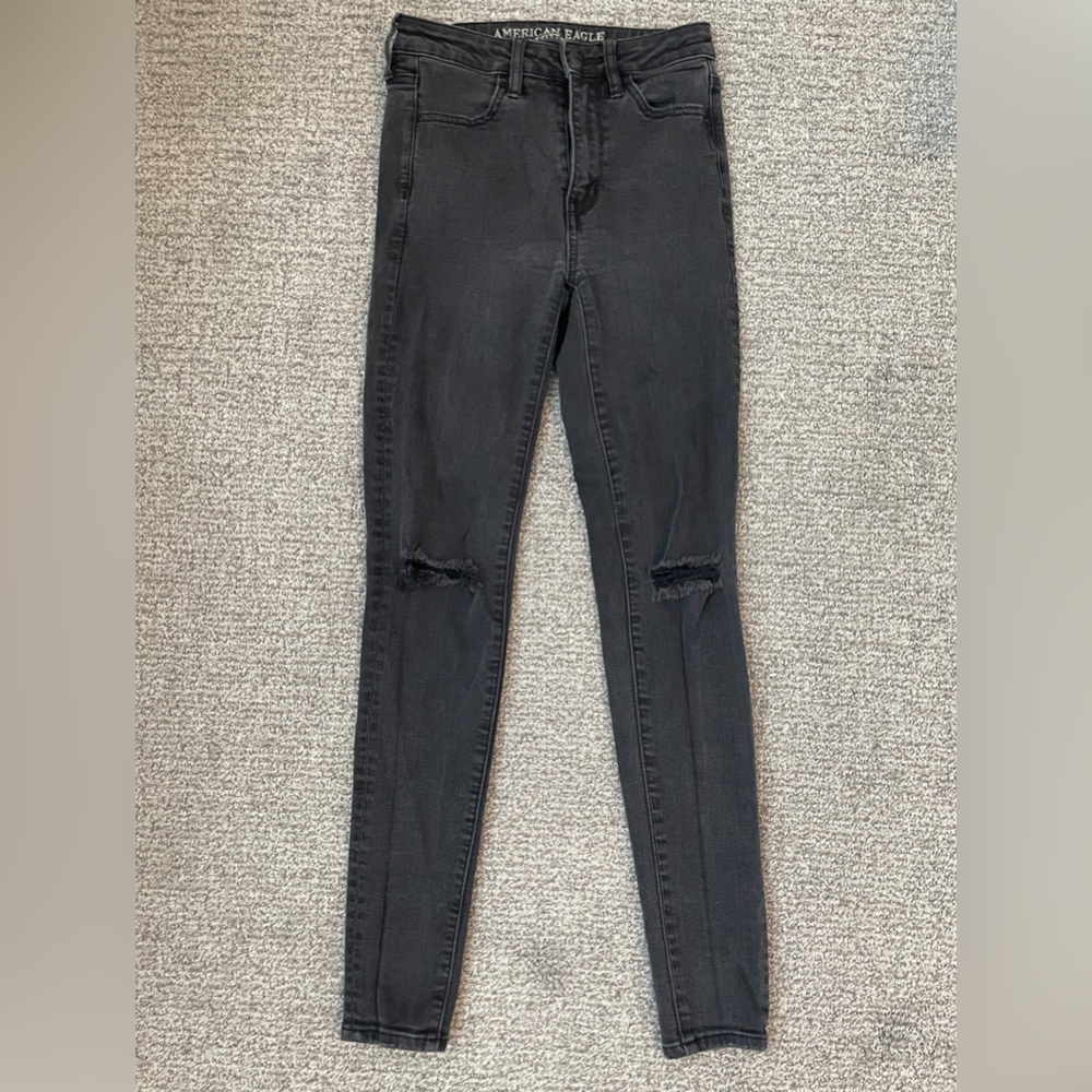 Black ripped jeans